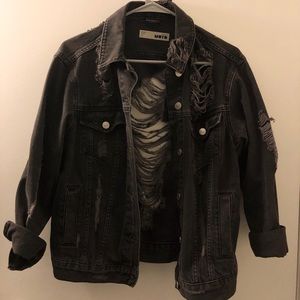 TOPSHOP denim jacket in faded black
